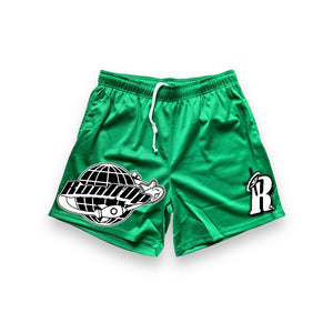 Green Run It Up Mesh Shorts