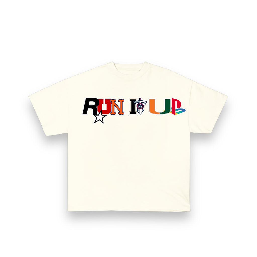 Cream Run It Up Multi Logo T Shirt