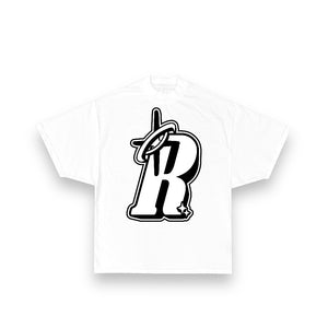 White Run It Up Big R  T Shirt