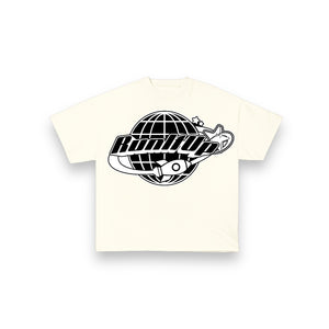 Cream Run It Up Globe T Shirt