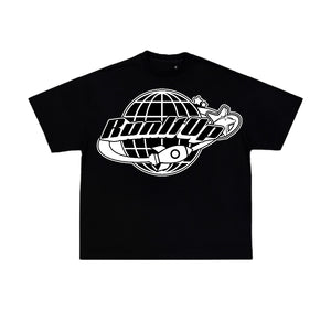 Black Run It Up Globe T Shirt