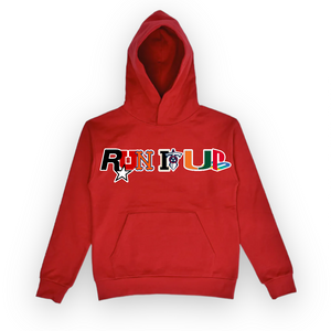 Red Run It Up Multi Logo Hoodie
