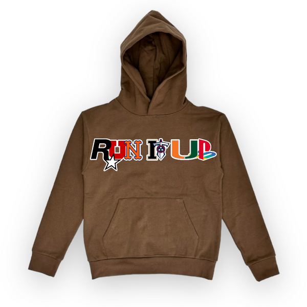 Cream Run It Up Multi Logo Hoodie XL